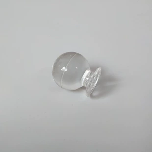 Transparent Acrylic Triangle Diamond Type Sphere Crown Type Purple Glass Handle
