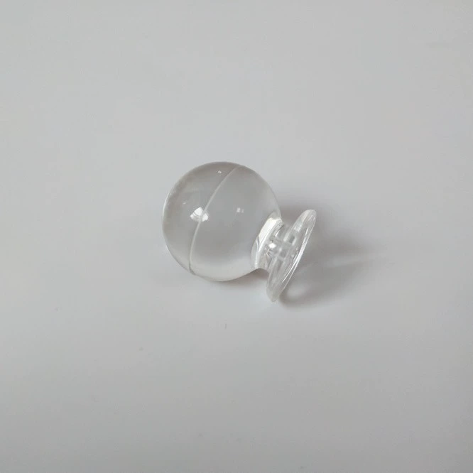 Transparent Acrylic Triangle Diamond Type Sphere Crown Type Purple Glass Handle