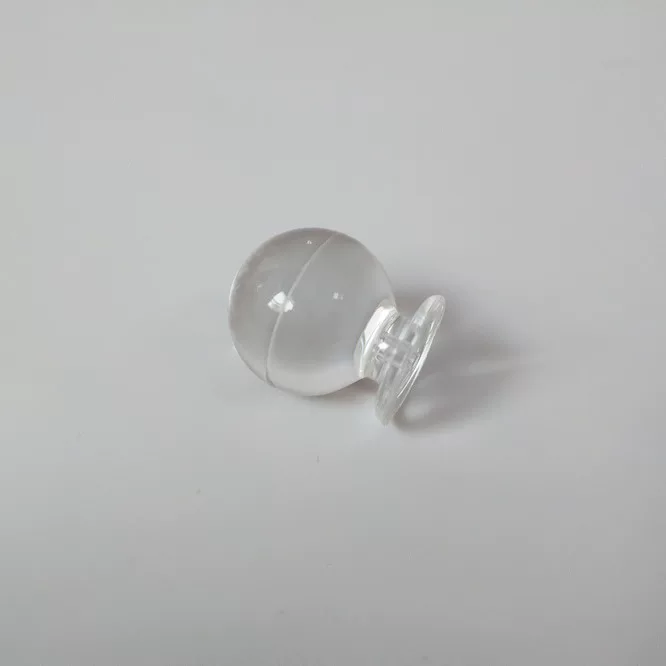 Transparent Acrylic Triangle Diamond Type Sphere Crown Type Purple Glass Handle