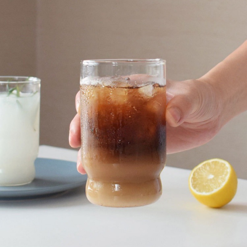 Cute Single-layer Tall Short Small Waist Simple Household Transparent Milk Coffee Juice Cold Drink High Borosilicate_voghion.com