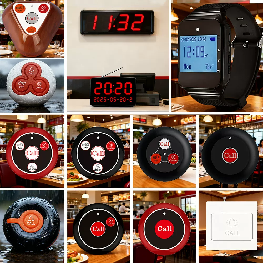 无线呼叫器餐厅茶楼酒店咖啡厅外贸老人服务按铃跨境亚马逊呼叫器