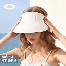 夏季新款防晒帽子女户外遮阳防紫外线大帽檐空顶可折叠无痕XMZ319