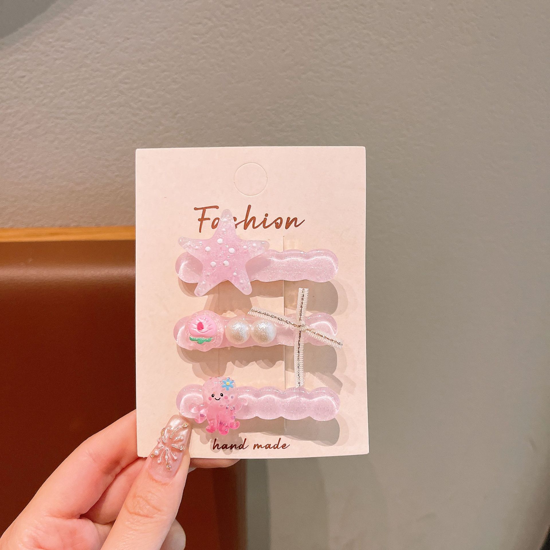 Pin de cabello para niñas tarjetas de cabello de color Macron tocado para niñas lindas para bebés adorables joyas de cabello de perlas