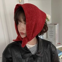 东大门同款~韩国两用发带围脖围巾针织保暖三角巾秋冬氛围感头巾