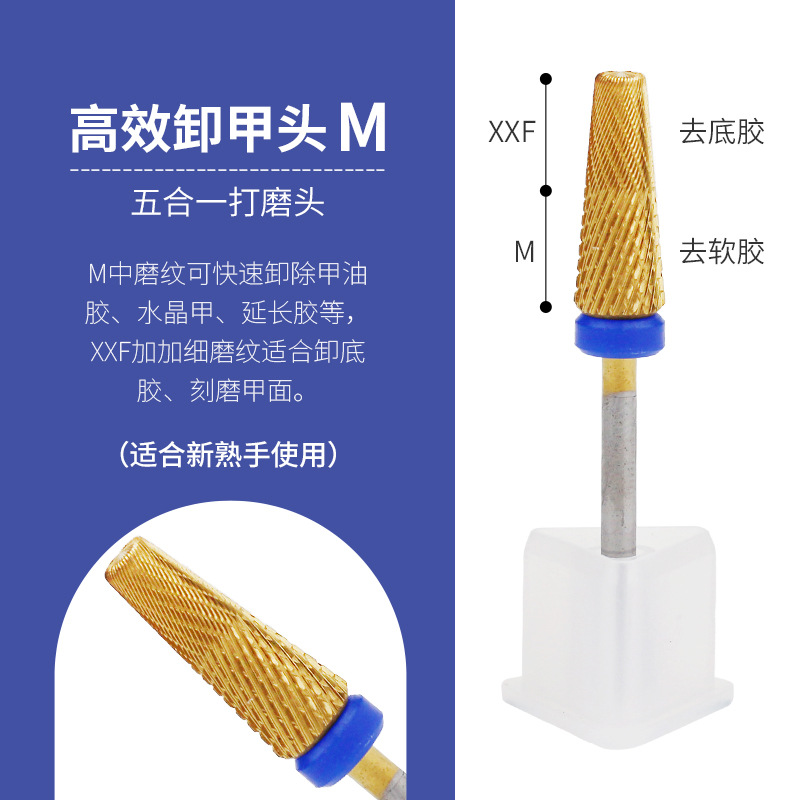 Colección de cabezales de pulido de acero de tungsteno para uñas transfronterizas