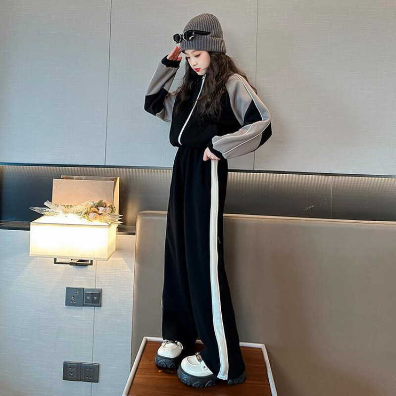Sportanzug Für Mädchen Mit Modischer Jacke Und Bequemer Hose_voghion.com