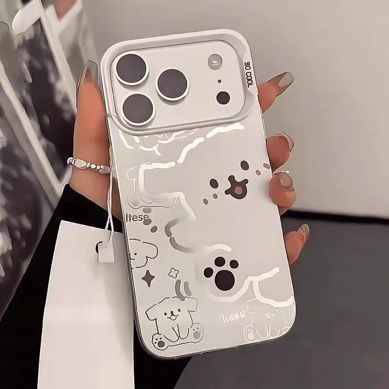 Line Puppy Suitable for Apple 16Promax Mobile Phone Case Iphone17Air New 15Pro Cartoon 14 Fun