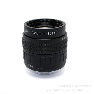 Hd Industrial Lens 50mm Fixed Focus Low Distortion Machine Vision C-Mount Can Be Adapted to Mirrorless Cameras 2/ 3inch