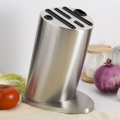 创意不锈钢刀座厨房刀架随意插刀座 磁吸刀架 刀具收纳架工厂批发