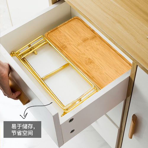 Cross-border wholesale three-layer ceramic dessert stand foldable cake tea service fruit plate tray display stand afternoon tea fruit plate tray