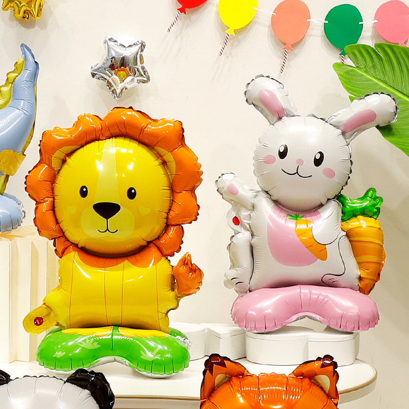 Globo de aluminio conejo de pie para fiesta infantil_voghion.com