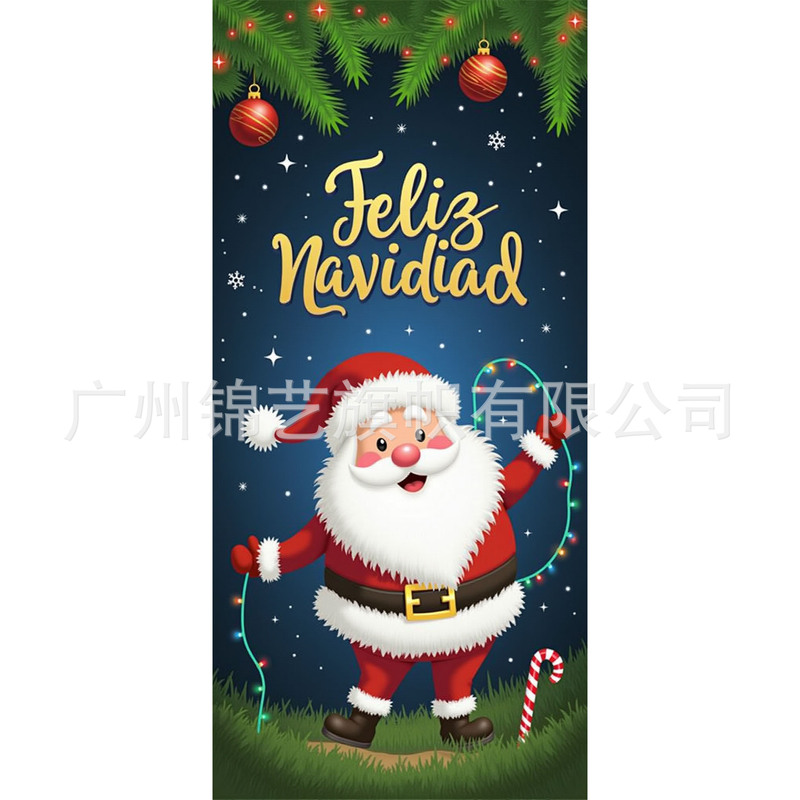 クロスボーダー新しいクリスマスドアカバードアハンギングホリデーパーティー装飾シーンレイアウト屋外アマゾンクリスマス|undefined