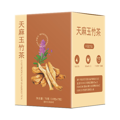 Huati New Product Gastrodia Polygonatum Tea Wholesale Five-fingered Peach, Wolfberry and Poria Tea Triangular Tea Bag