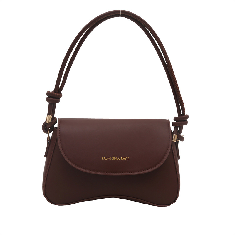 Hong Kong retro color sólido bolso de mujer de estilo extranjero 2025, primavera coreana de textura bolso de hombro de moda bolso de moda