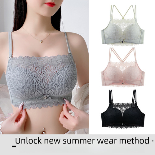Push-up Underwire Bra with Thicken Cup for Full Coverage, Backless Bra with No Strap, Bra for Women