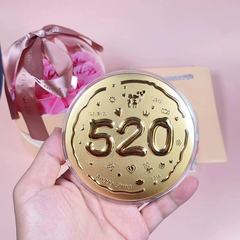 足金999金饼520平安喜乐生日快乐铁艺合金一万年女友家人伴手礼