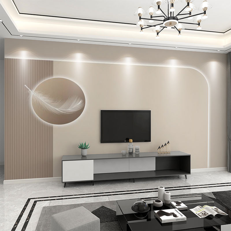 墙纸3d立体法式简约轻奢电视背景墙壁纸客厅壁布装饰墙布壁画|undefined