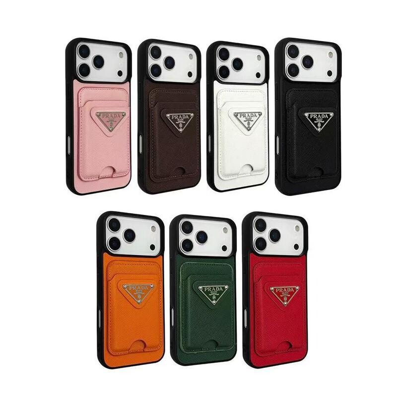 Prada Trendy Leather Phone Case Suitable for Apple 16Promax Card-Inserting Protective Case Iphone15/17 Anti-Fall Prada Trendy Leather Phone Case Suitable for Apple 16Promax Card-Inserting Protective Case Iphone15/17 Anti-Fall
