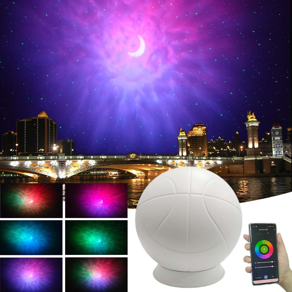 星空灯投影灯 智能遥控WIFI月亮满天星水纹灯星云极光海洋氛围灯