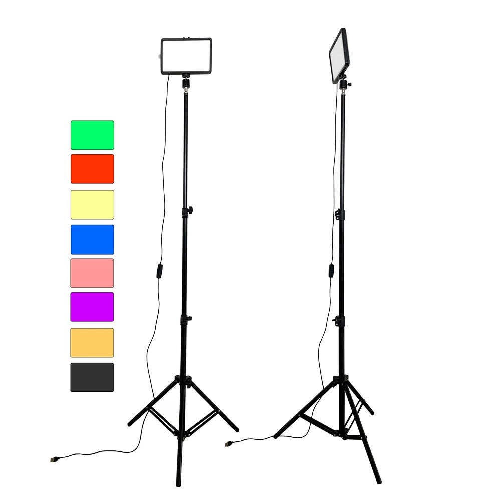 LED осветитель для съёмки CL-380/CL-400/CL-400RGB, 6–8 дюймов, 3000–6000K + RGB, USB 5V 2A