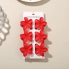 #4 Red [6-piece set with card] 4cm plumeria style