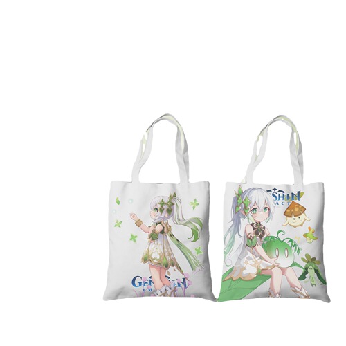 Naxi Nada Grass God Canvas Bag Large Capacity Genshin Impact Merch Single Shoulder Bag For School High-End Dual Print New Style