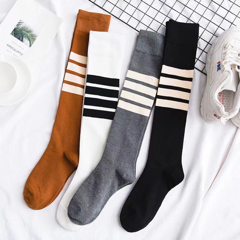 Cross-border Explosive College Style Socks Three Bars Cub Socks Sports Students Japanese Knee-high Stockings Autumn and Winter