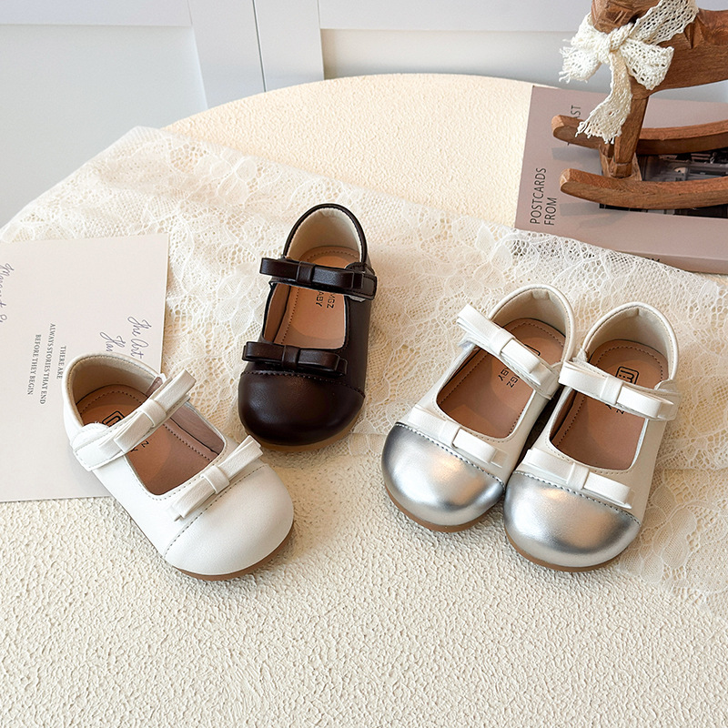 Princess Shoes for Girls Sweet Trendy Low Cut Mary Jane Soft Soled Bows Spring Autumn New Style Baby Footwear_voghion.com