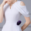 High end white slim fitting buttocks wrapped dress skirt