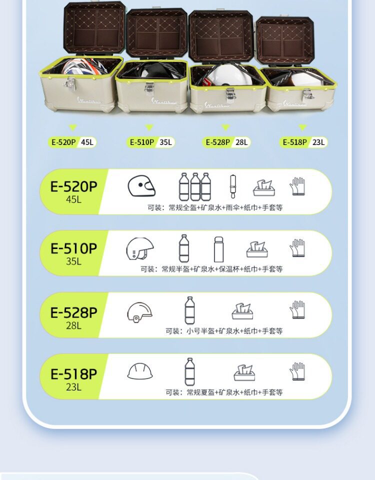 Wanlihao is suitable for the No.9 F2z110 electric vehicle tail box, motorcycle trunk F2z90, non-aluminum alloy, large capacity
