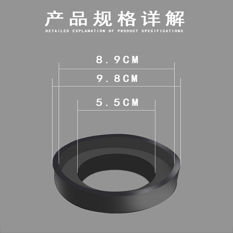 Source factory discount toilet tank accessories squat toilet split drain valve black rubber foam pad