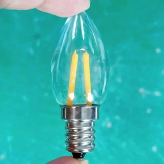 C7菩萨灯佛灯财神灯E12螺口LED装饰灯110V小夜灯2W灯丝灯尖泡C22