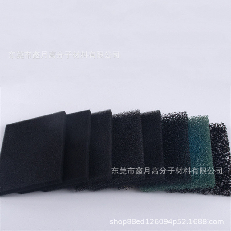 黑色小孔过滤海绵宠物智能饮水机活性炭过滤绵芯方形快干沥水海绵