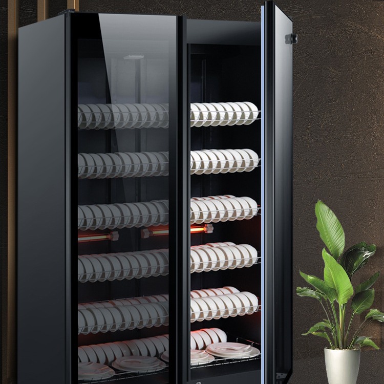 Disinfection Cupboard Commercial Household Vertical Large-Capacity Hotel Tableware Kitchen Tableware Drying Double-Door Stainless Steel