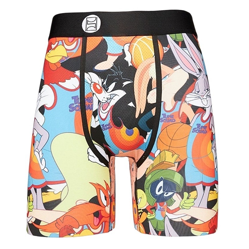Marca de moda PSD seda de hielo pantalones cortos de poliéster pantalones de playa estampados anime deportes cómodos correr bóxer calzoncillos para hombres
