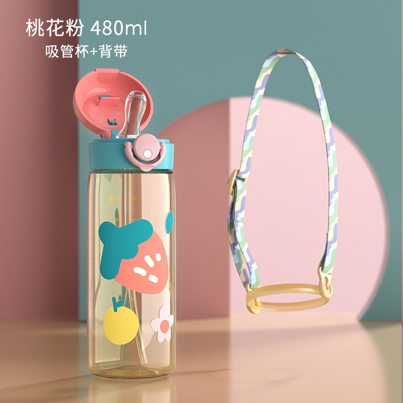 ベビーレー大容量ポータブルストローカップ子供用夏用茶水分離高温耐性卸売|undefined