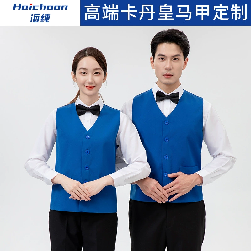 Костюмный жилет на заказ, бильярдный зал, помощник бара, КТВ, общественное питание, официант, жилет для отеля, рабочая одежда с принтом логотипа