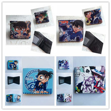 动漫名侦探柯南钱包 学生PU皮料二折短款零钱包 休闲卡通漫画钱夹