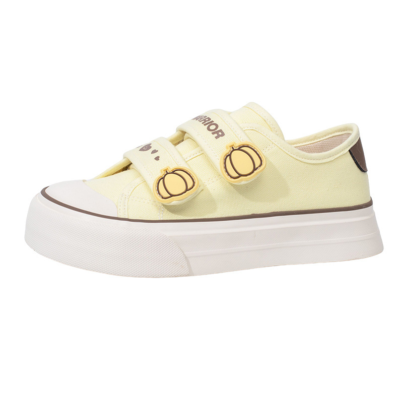 Zapatos de plataforma de velcro de retroceso, vitalidad juvenil, zapatos cómodos para estudiantes, pies lindos, pequeños zapatos de punta grande en polvo de fresa, mujeres