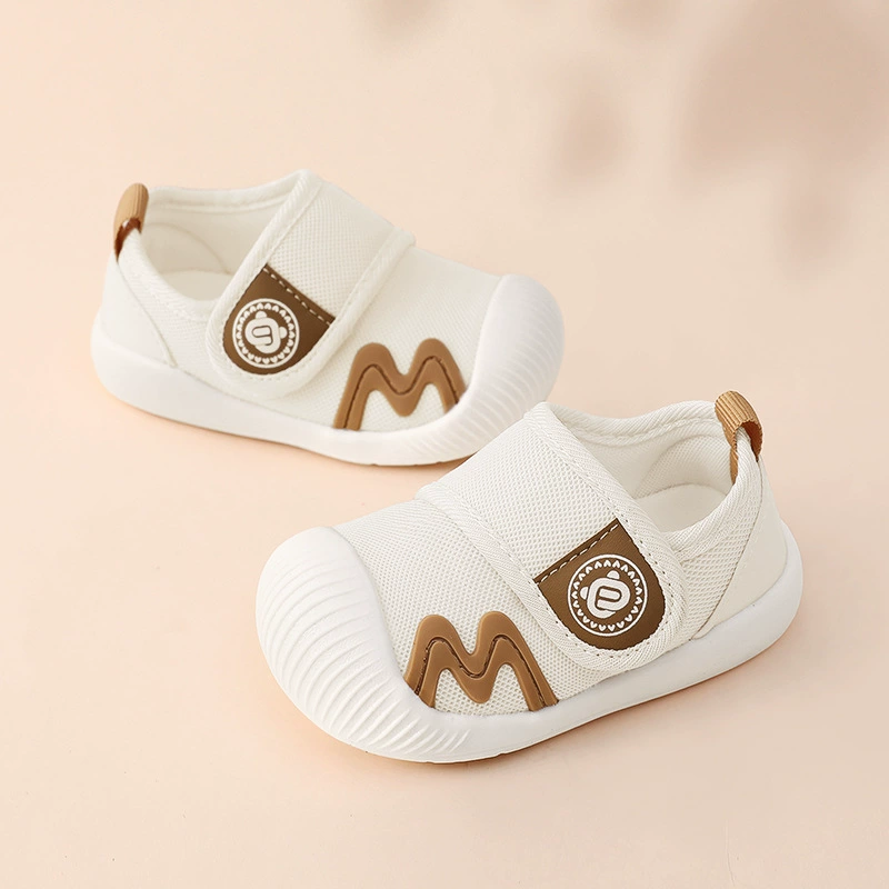 Новинка весны и осени 2023 года, детская обувь на мягкой подошве, противоскользящая детская обувь для мальчиков 0-1-2 лет, дышащая обувь для девочек