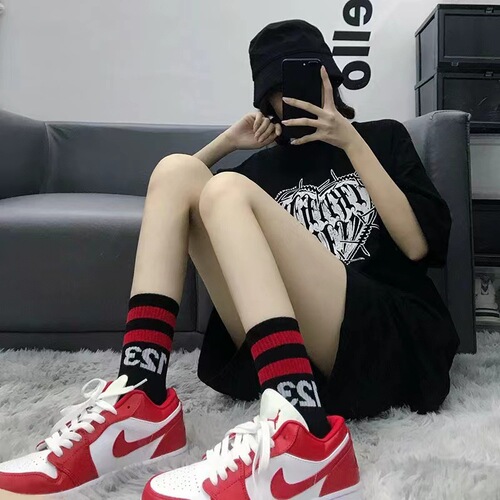 23 years new RRR123 beige mid-tube striped digital pure cotton high street with FOG new sweatshirt trendy brand socks