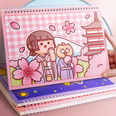 Small Tapioca Non-stick A4 Simple Adhesive Tape Sticker Spiral Notebook Non-stick Paper Dual-Sided A5 Handwritten Diary Tool Materials