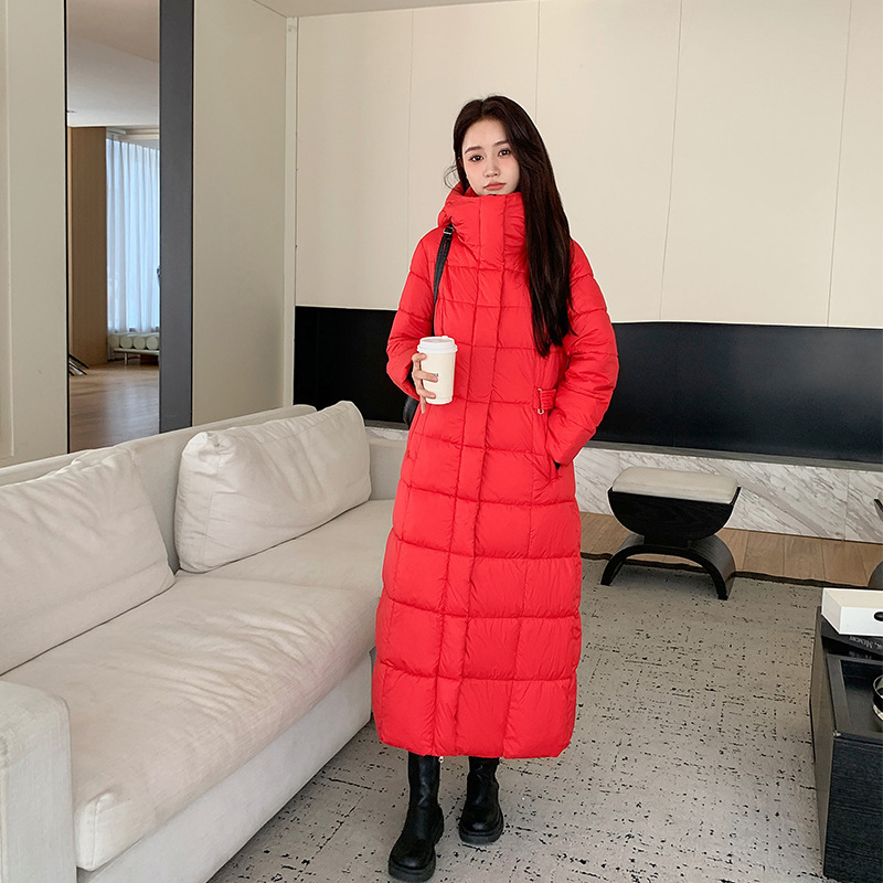 Cross-Border Foreign Trade Winter Long Cotton-Padded Jacket for Women, Over-The-Knee to Ankle Length, Extra Long, Thickened, Slimming Cotton Coat Cross-Border Foreign Trade Winter Long Cotton-Padded Jacket for Women, Over-The-Knee to Ankle Length, Extra Long, Thickened, Slimming Cotton Coat