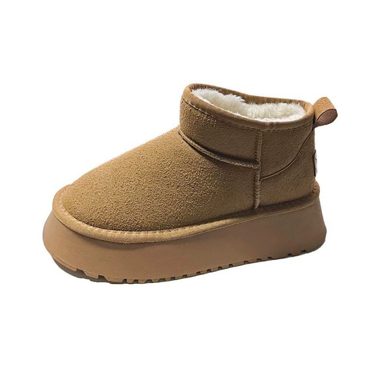 Boots platform non-slip keep-warm, short ankle design, sizes 35–40
