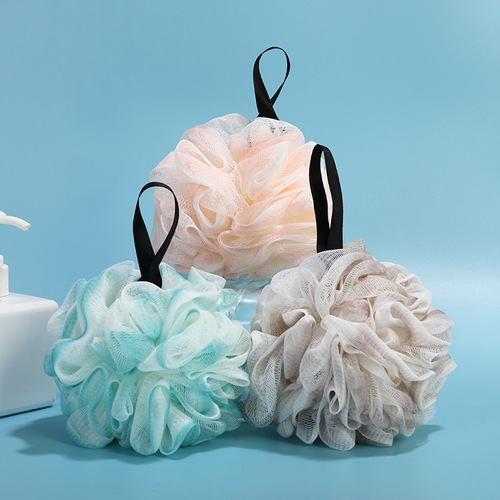 Bijie two-color bath flower ball, foaming bath ball, large double-split bath and bath supplies wholesale source factory