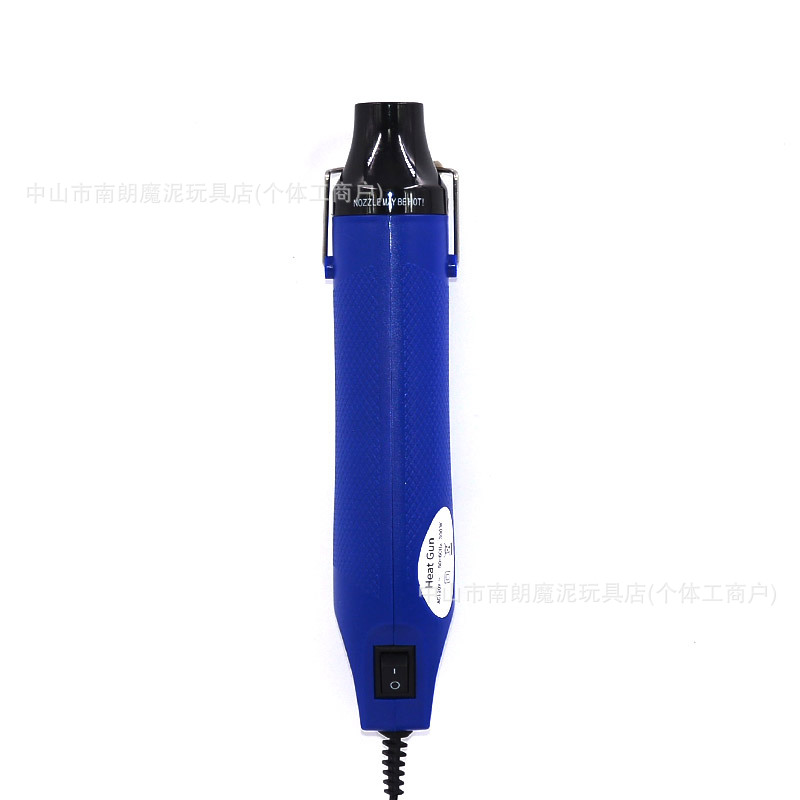 Строительный фен HEAT GUN белый с синим соплом