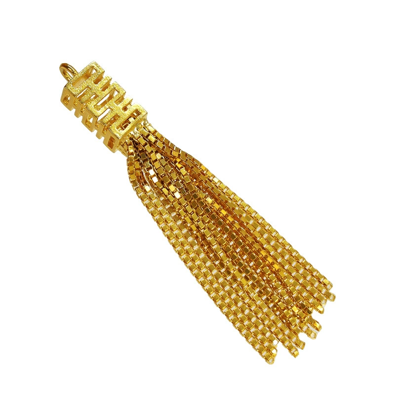 Pendant with tassels, earrings, accessories, S925, 24 carat white gold