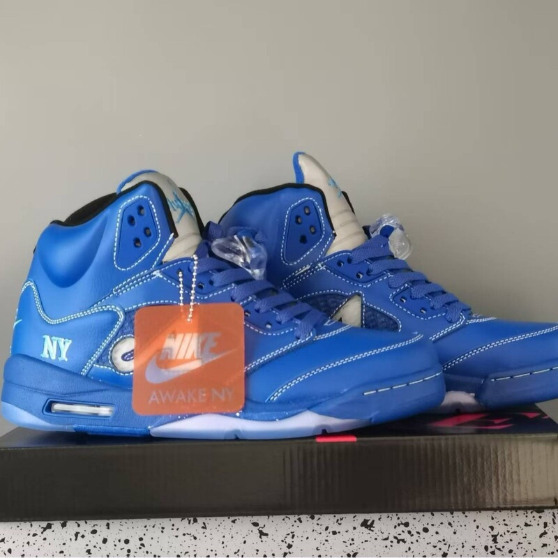 High-Quality Cross-Border Aj5 High-Top Air-Cushioned Basketball Shoes, Rukawa Kaede Jordan 5 Outdoor Versatile Unisex Sports Trendy Shoes