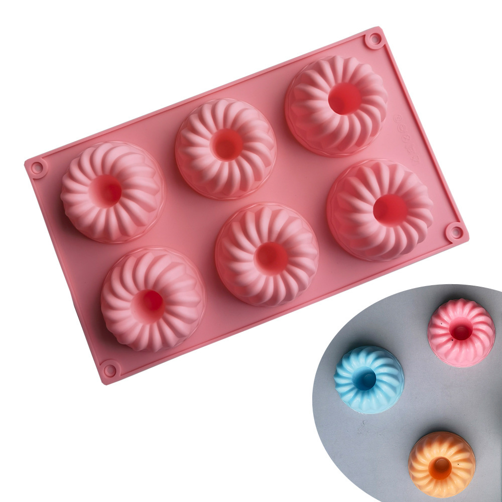 6 Lian Savarin 189 molde de silicona pastel helado pudín molde de postre jabón utensilios