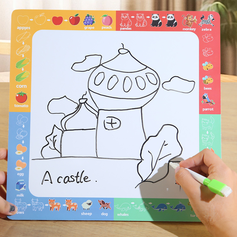 Nuevos juguetes de ortografía de madera para encontrar posiciones, bloques de construcción alfanuméricos con tarjetas ricas para ayudar a los niños a aprender